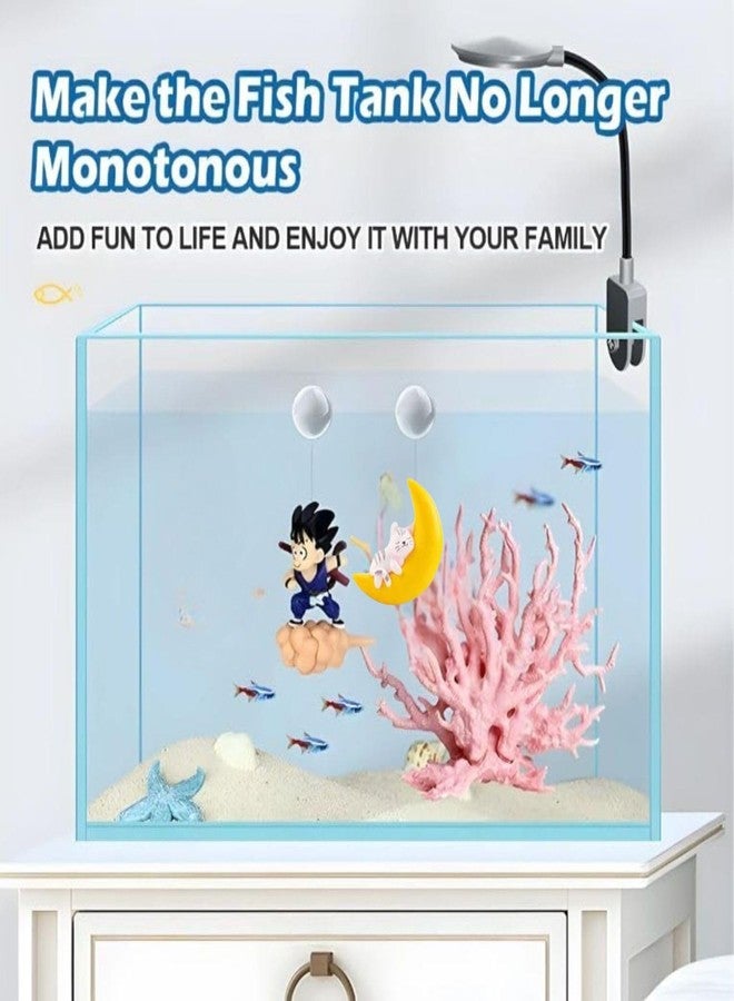 VAYINATO® 2 Pcs Combo - Floating Little Half Moon & Gugu (Random Color) Aquarium Decorations Landscaping Fish Tank Toy - Cute and Lifelike Ornaments for a Magical Underwater World by Petzlifeworld - Image 3